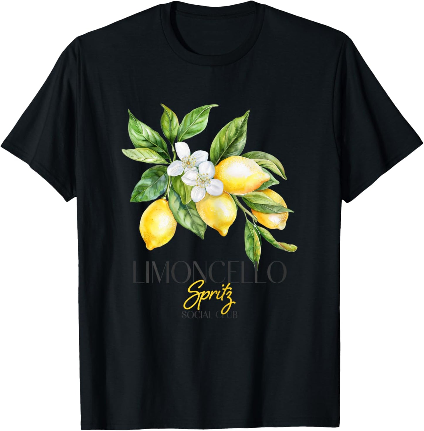 Limoncello Spritz Summer Aperitif Italian Lemon Liqueur T-Shirt - T-Shirt | Black