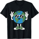 Funny Earth Day Planet Peace Hand Boys Girls Kids Toddlers T-Shirt - T-Shirt | Black