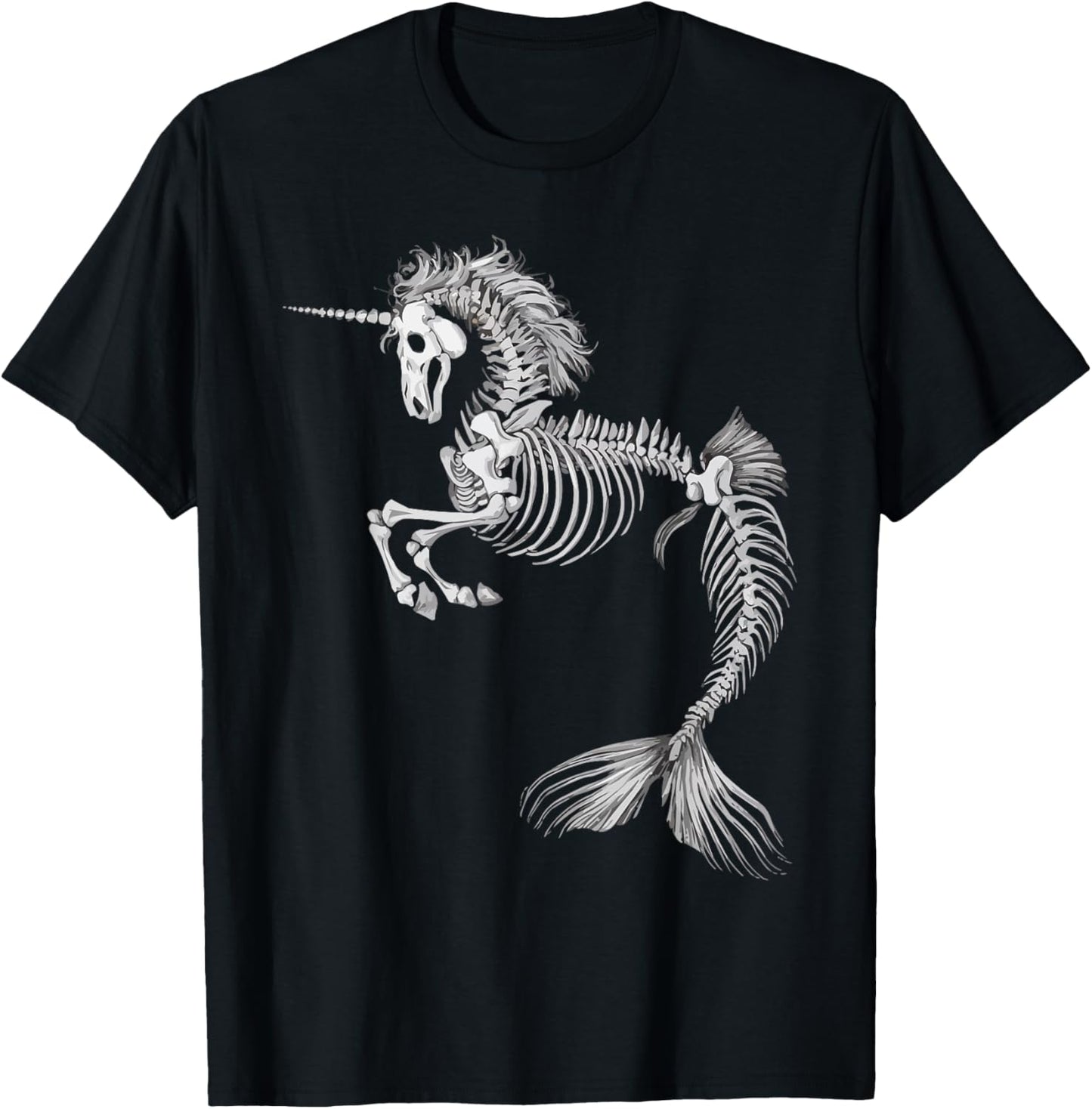 Zombie Mermaid Halloween Costume Spooky Trick Or Treat T-Shirt - T-Shirt | Black