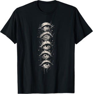 Eyes Goth Grunge Alt Y2K Eyeballs Weird Strange Aesthetic T-Shirt - T-Shirt | Black