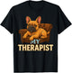 Frenchie Dog Clothes for Humans, My Therapist French Bulldog T-Shirt - T-Shirt | Black