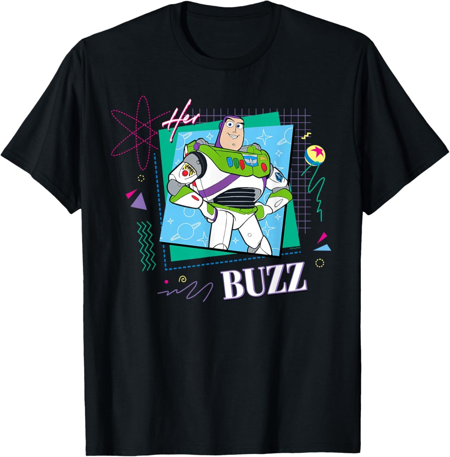 Disney and Pixar's Toy Story Couples Matching Her Buzz T-Shirt - T-Shirt | Black