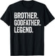 Brother Godfather Legend - Vintage Distressed Bold Graphic T-Shirt - T-Shirt | Black