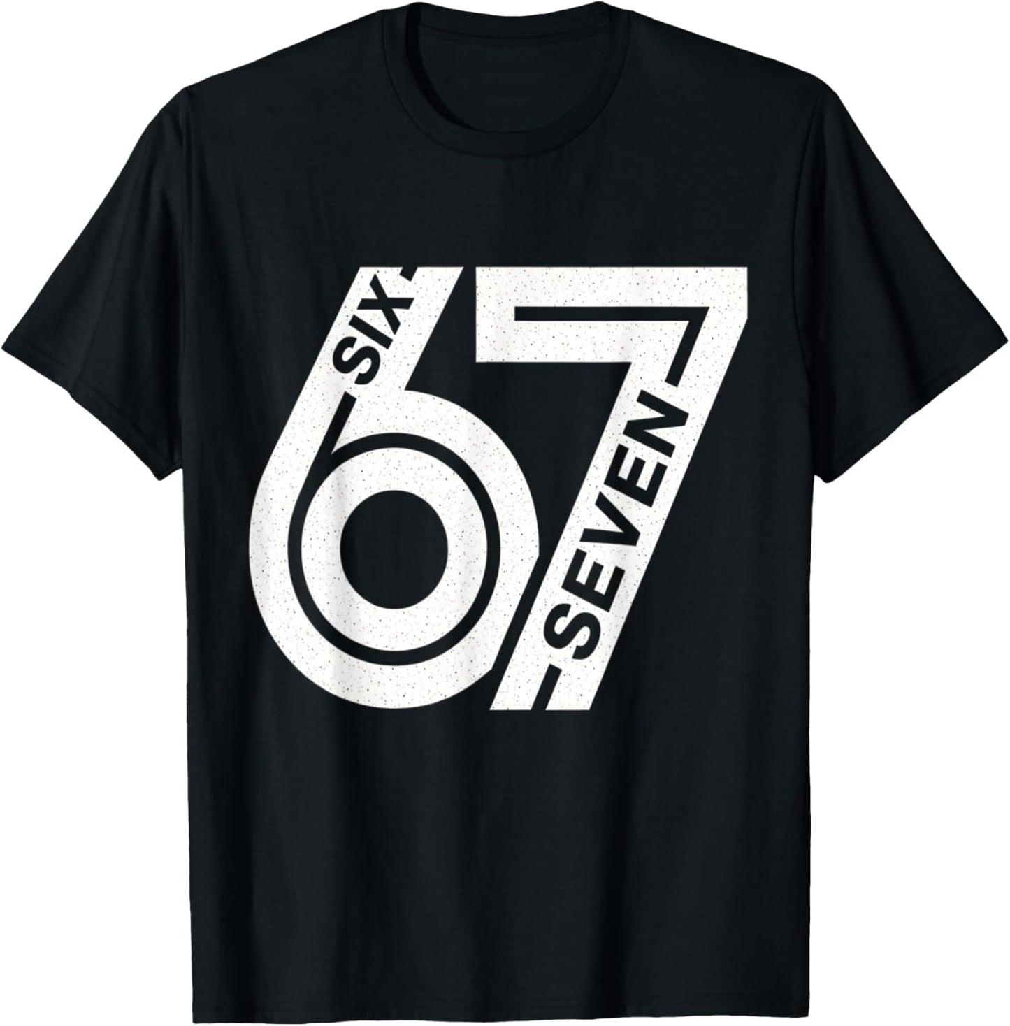Number 67 Six Seven 67th Vintage Sports Style T-Shirt - T-Shirt | Black