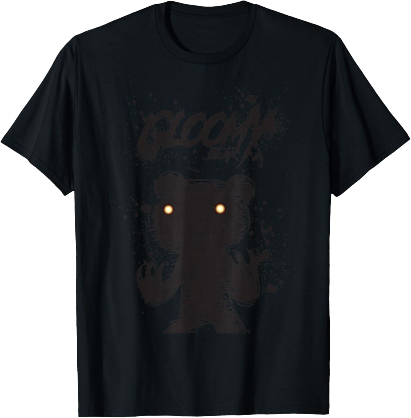 Gloomy Bear Naughty Grizzly Black Shadow Abstraction Anime T-Shirt - T-Shirt | Black