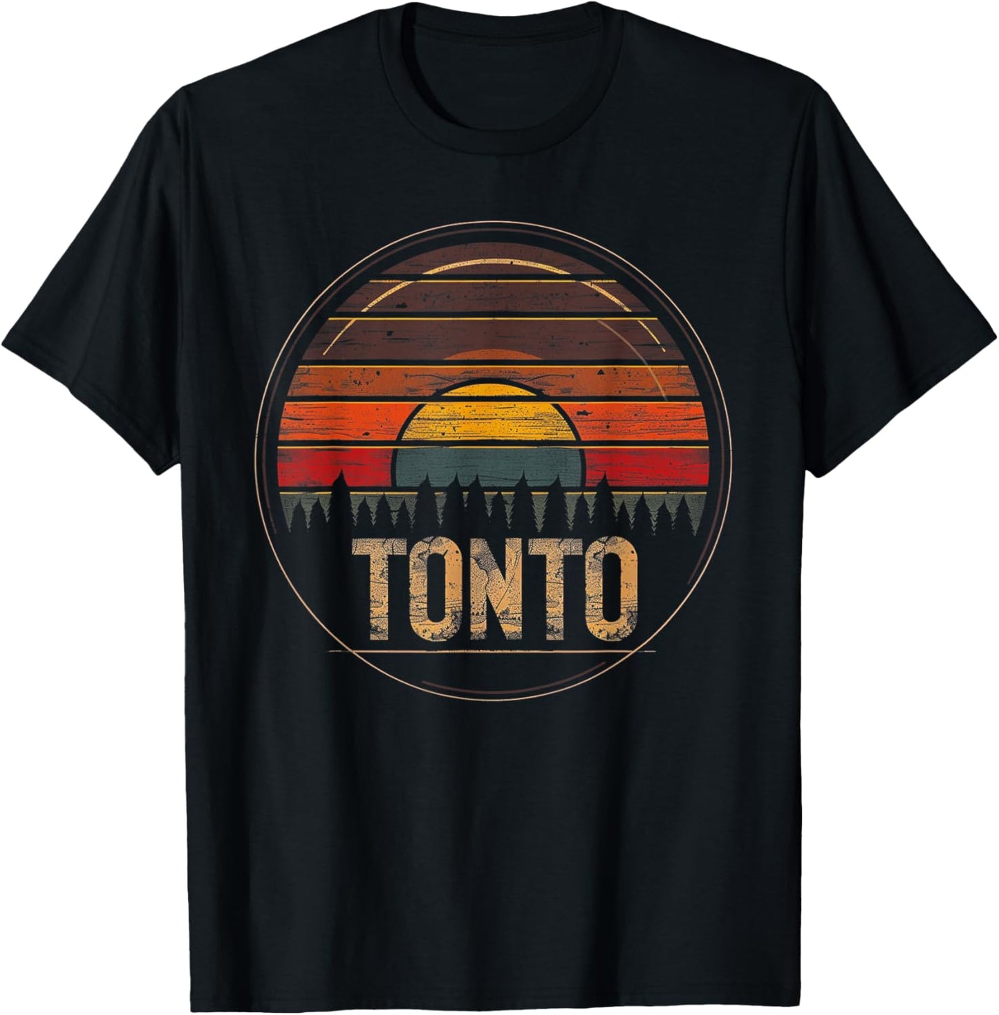 Tonto - US National Park Forest Vintage Men Women Kids Retro T-Shirt - T-Shirt | Black
