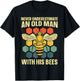Beekeeping Art Dad Grandpa Bee Apiary Beekeeper T-Shirt - T-Shirt | Black