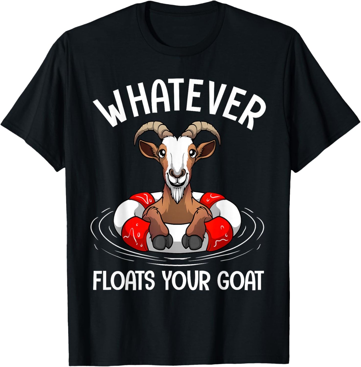 Cute Goat Design Women Kids Animal Farmer Goat Lover T-Shirt - T-Shirt | Black