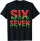 Funny Six Seven Meme 6 7 Shirt Retro T-Shirt - T-Shirt | Black