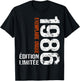 Vintage 1986 Gift 40 Years Man Birthday Humour T-Shirt - T-Shirt | Black