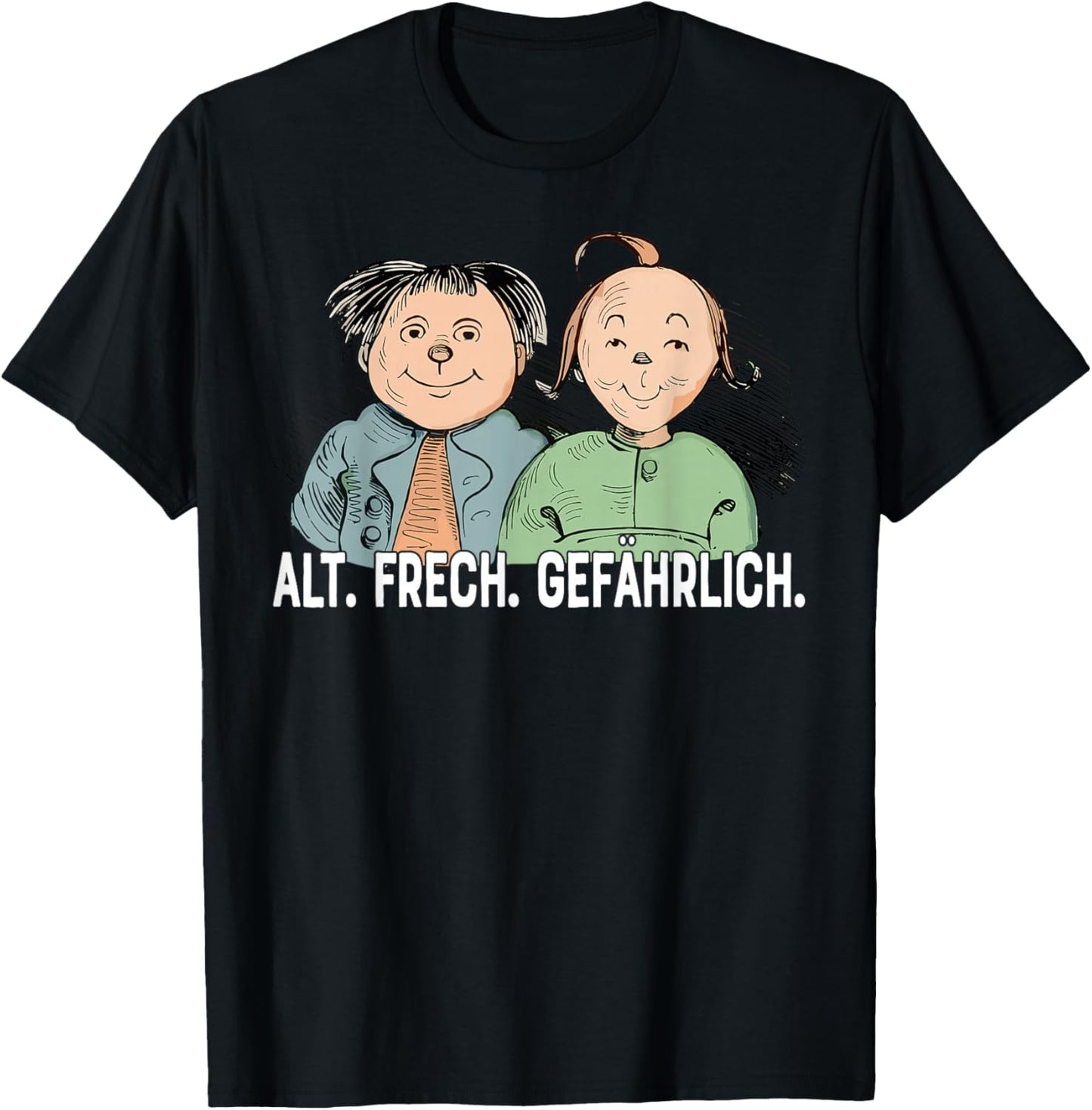 Max & und Moritz Wilhelm Busch | Alt Frech Gefährlich Ironie T-Shirt - T-Shirt | Black