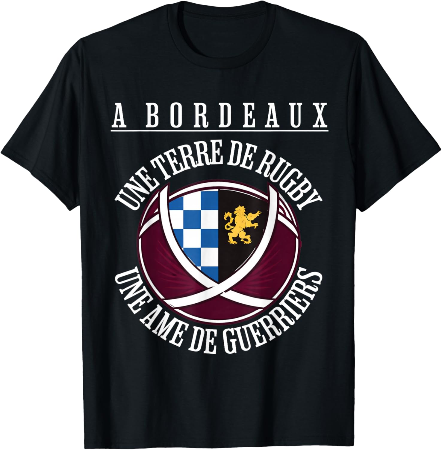 Bordeaux Rugby UBB Rugby Supporter Jersey Bordeaux T-Shirt - T-Shirt | Black