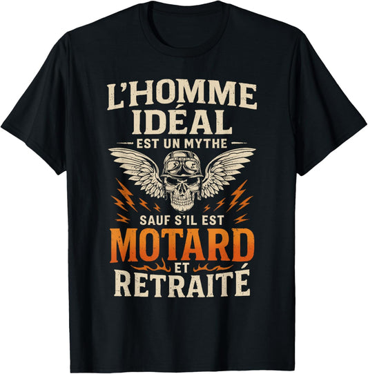 Biker Retirement Motorcycle Gift Funny Man Motorcycle Biker T-Shirt - T-Shirt | Black