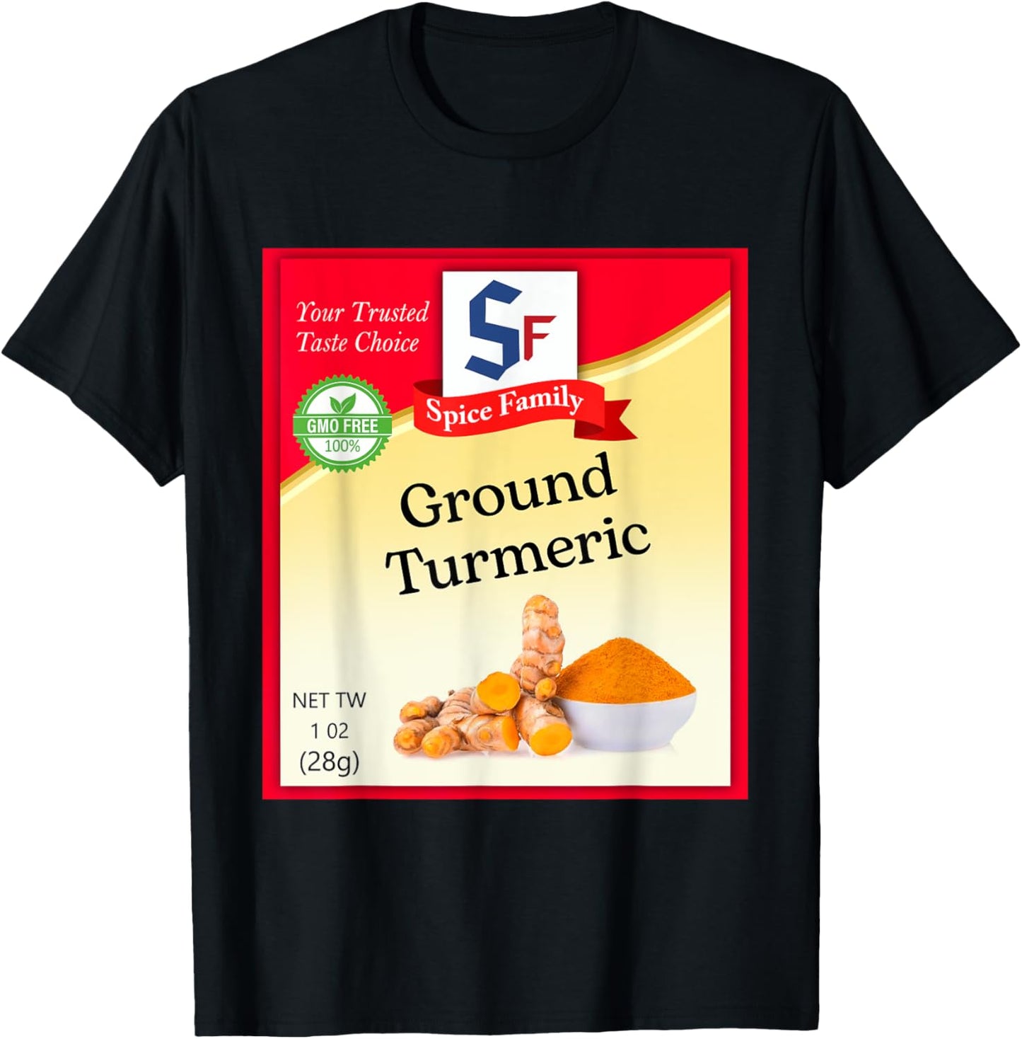 Ground Turmeric Condiment Costume Holiday Spice Costumes T-Shirt - T-Shirt | Black