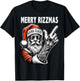 Merry Rizzmas, Funny Santa Wolf Tattoo Christmas Sigma Claus T-Shirt - T-Shirt | Black