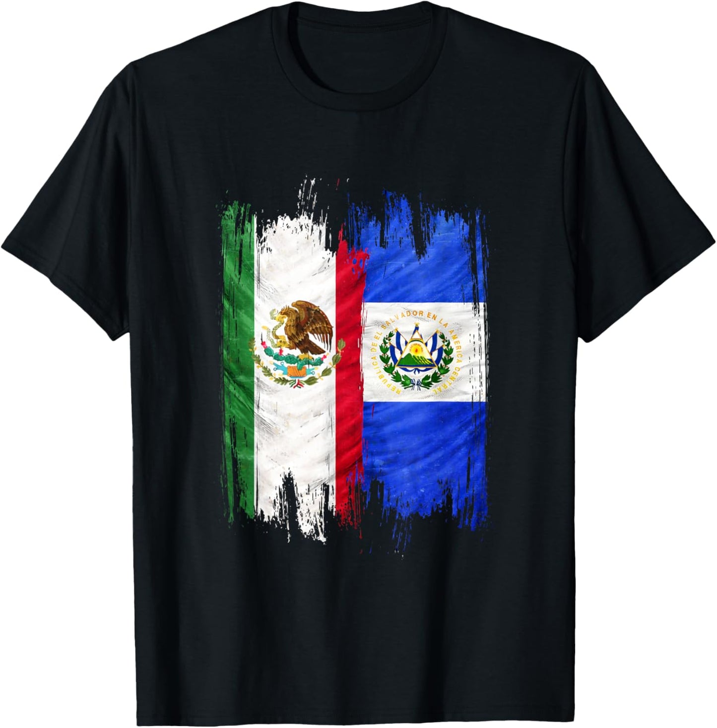 Mexico El Salvador T-Shirt - T-Shirt | Black