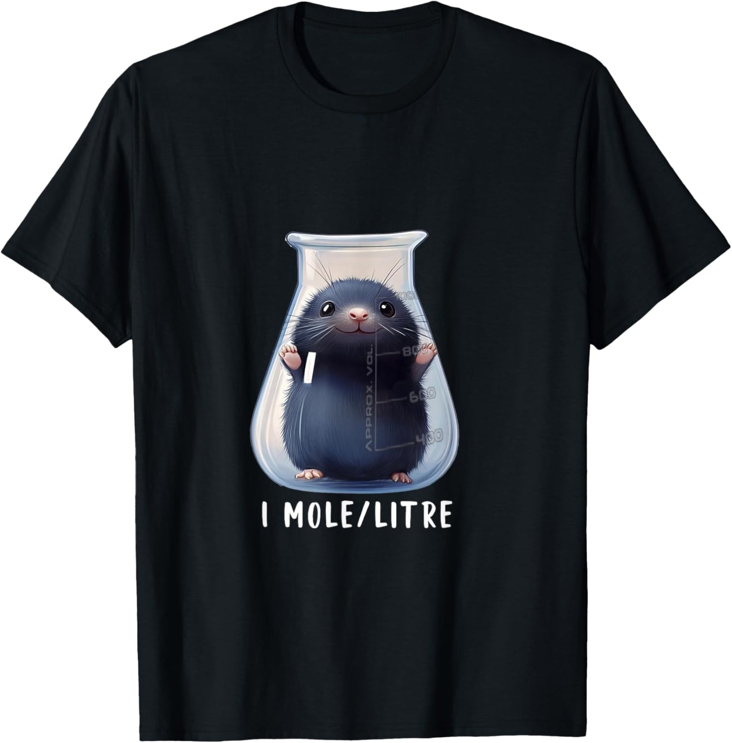 Funny Chemistry Science Student Mole T-Shirt - T-Shirt | Black