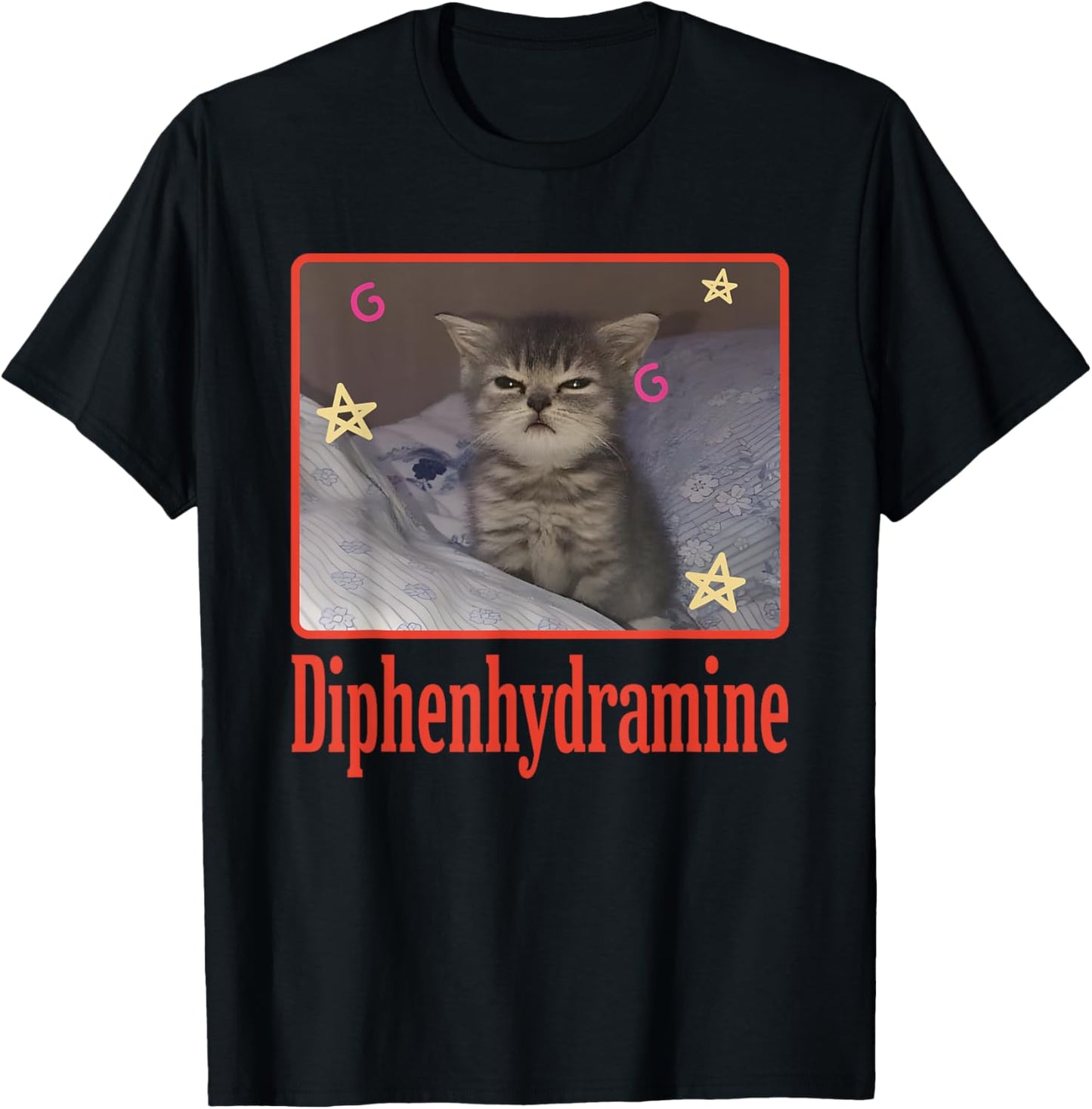 Diphenhydramine Cat Funny Women T-Shirt - T-Shirt | Black