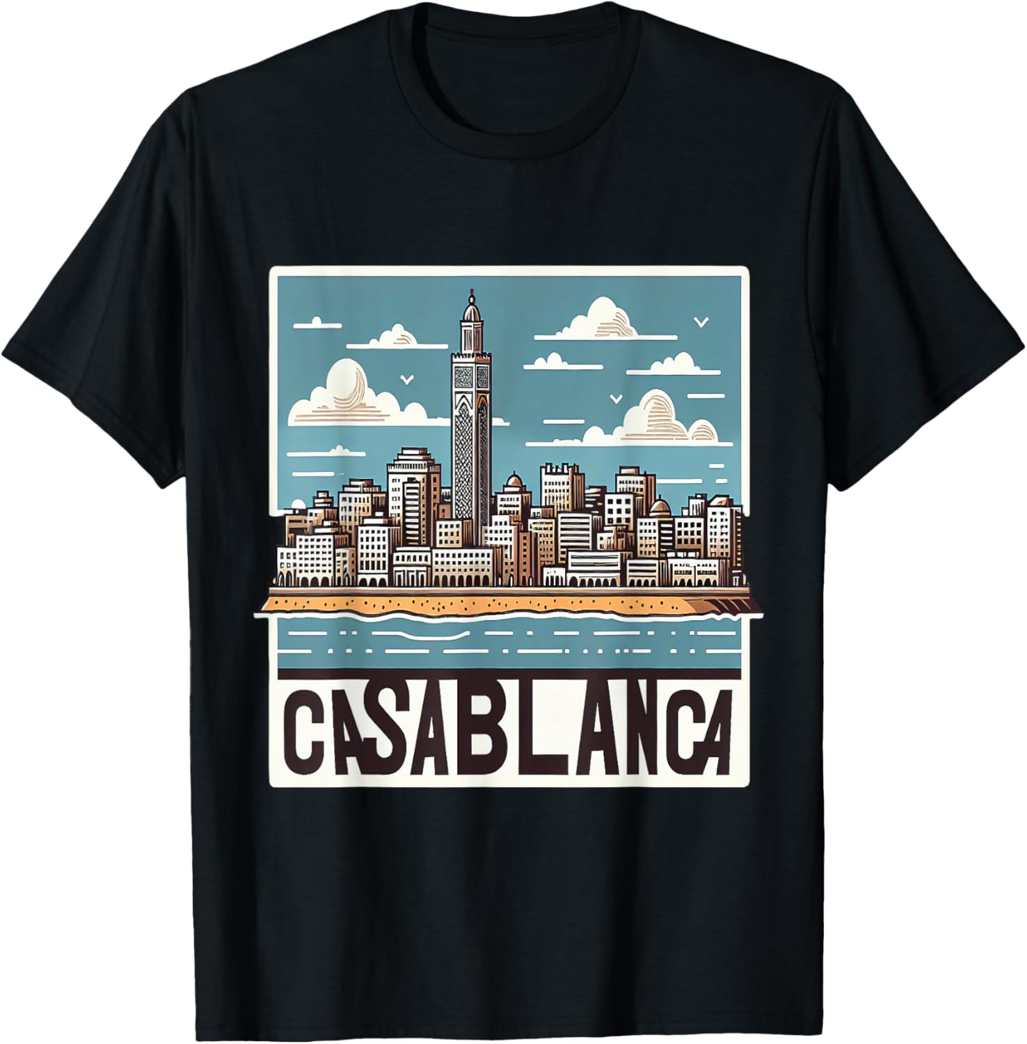 Morocco Skyline Casablanca Moroccan Costume T-Shirt - T-Shirt | Black