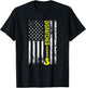 Tow Truck Dispatcher USA Flag Thin Yellow Line T-Shirt - T-Shirt | Black