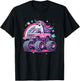 Funny Cute Unicorn Riding A Pink Monster Truck Girls women T-Shirt - T-Shirt | Black