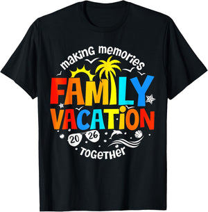 Family Vacation 2026 Beach Matching Family Summer Vacation T-Shirt - T-Shirt | Black