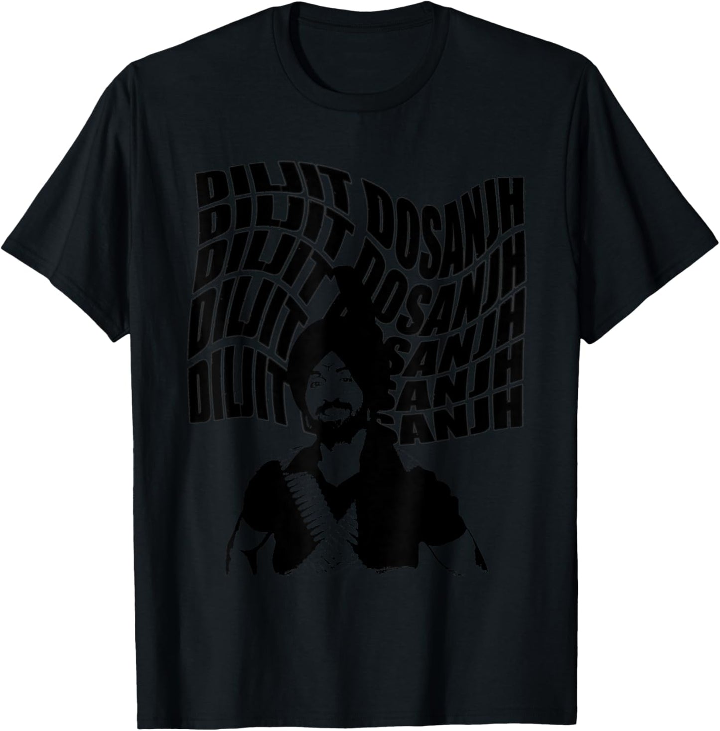 Retro Poster Diljit Dosanjh T-Shirt - T-Shirt | Black