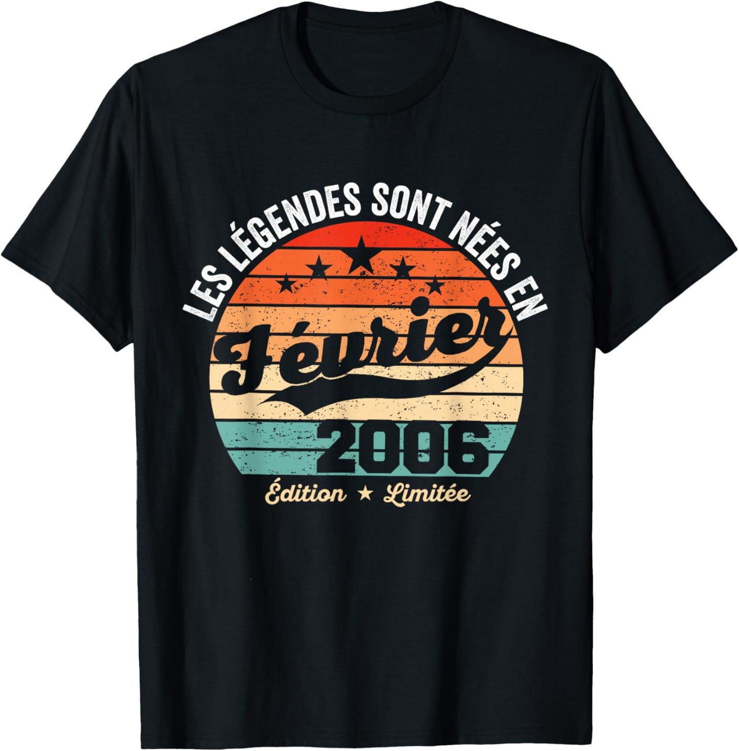 Legends Are Born in February 2006 20th Anniversary T-Shirt - T-Shirt | Black
