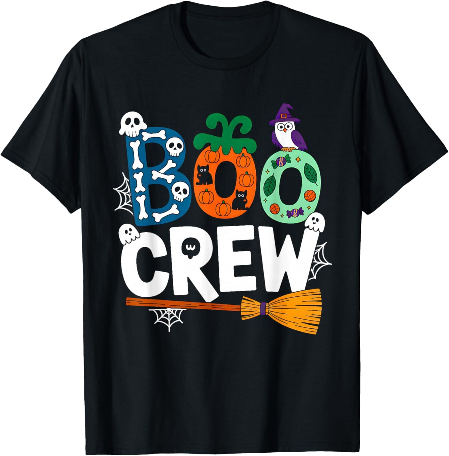 Halloween Boo Crew Funny Halloween Costume Women Kid T-Shirt - T-Shirt | Black
