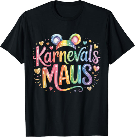 Carnival Mouse Cute Fancy Dress Motif and Children T-Shirt - T-Shirt | Black