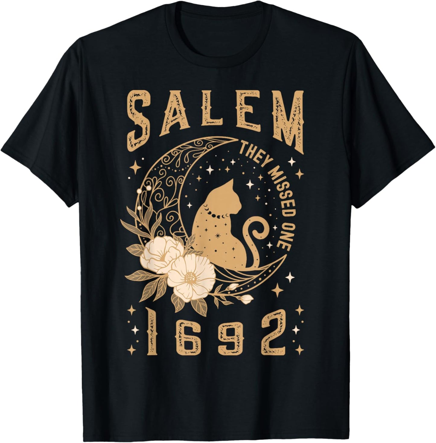 Salem 1692 They Missed One Salem Witch Trials Women Witchy T-Shirt - T-Shirt | Black