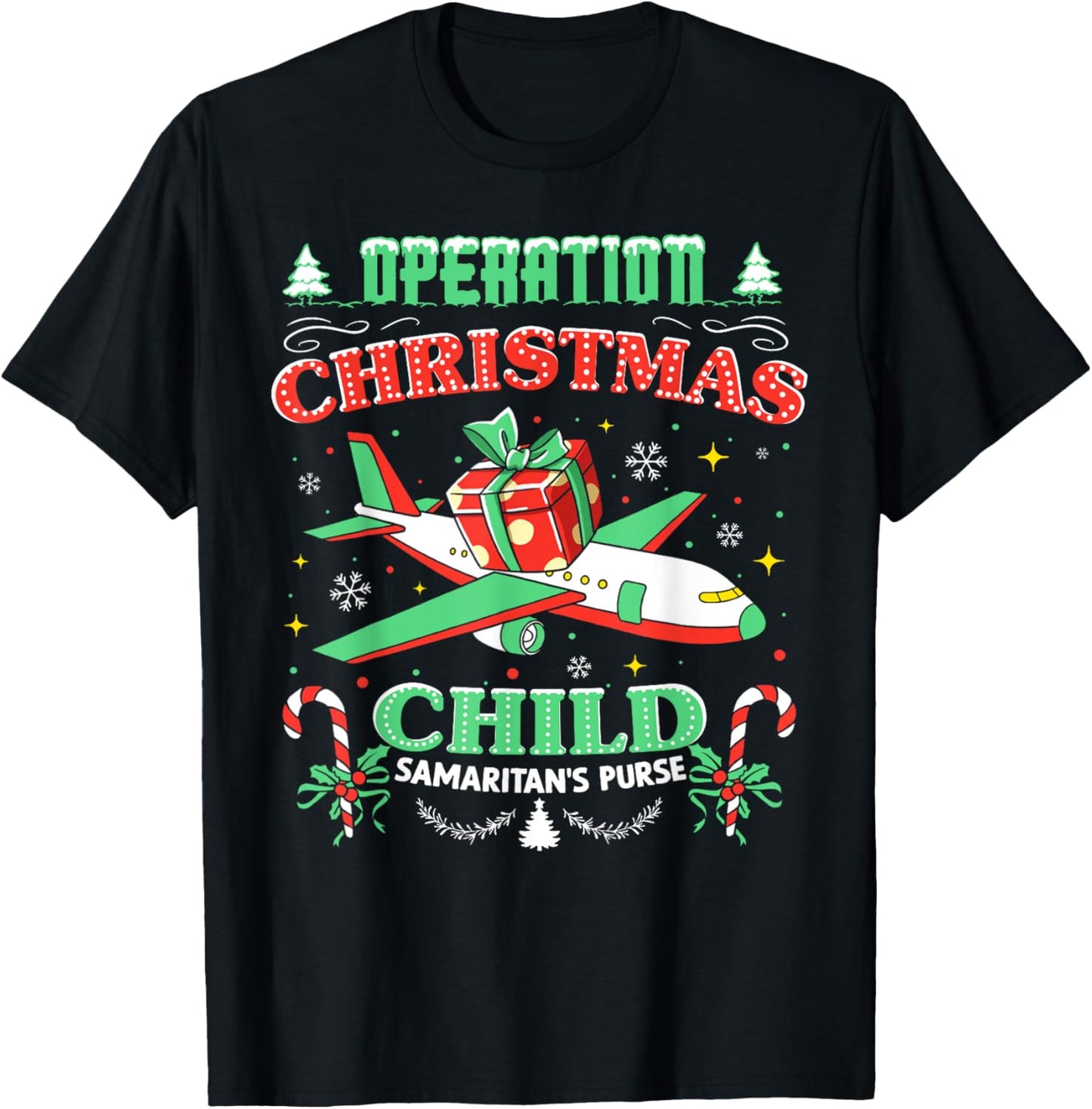Operation Christmas Child Funny Family Matching Xmas T-Shirt - T-Shirt | Black