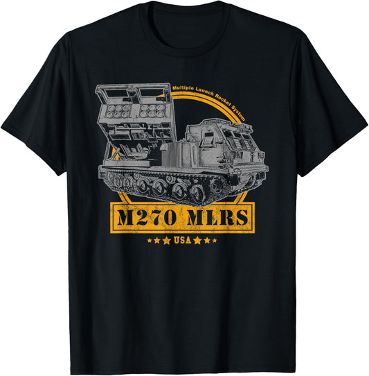 M270 Multiple Launch Rocket System T-Shirt - T-Shirt | Black