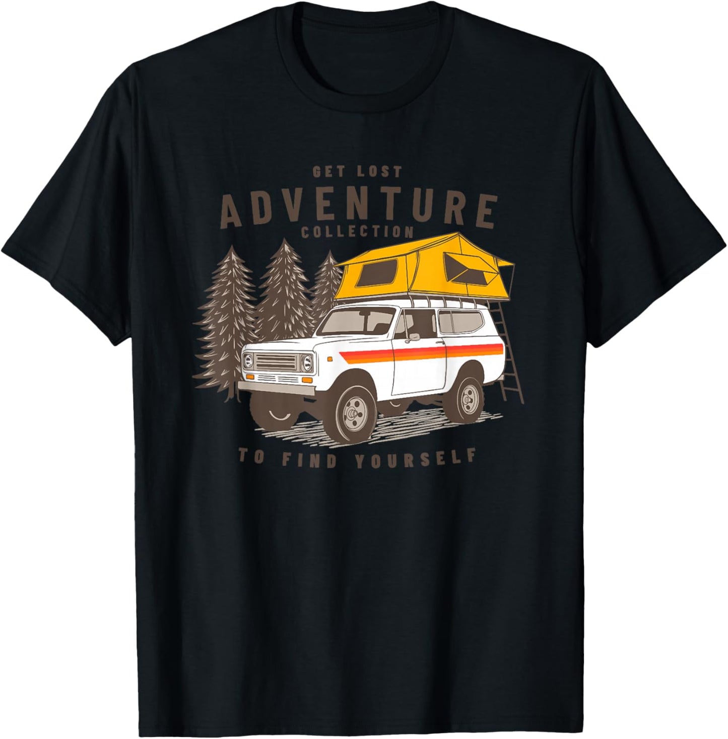 International scout 2 to find your self camping car T-Shirt - T-Shirt | Black