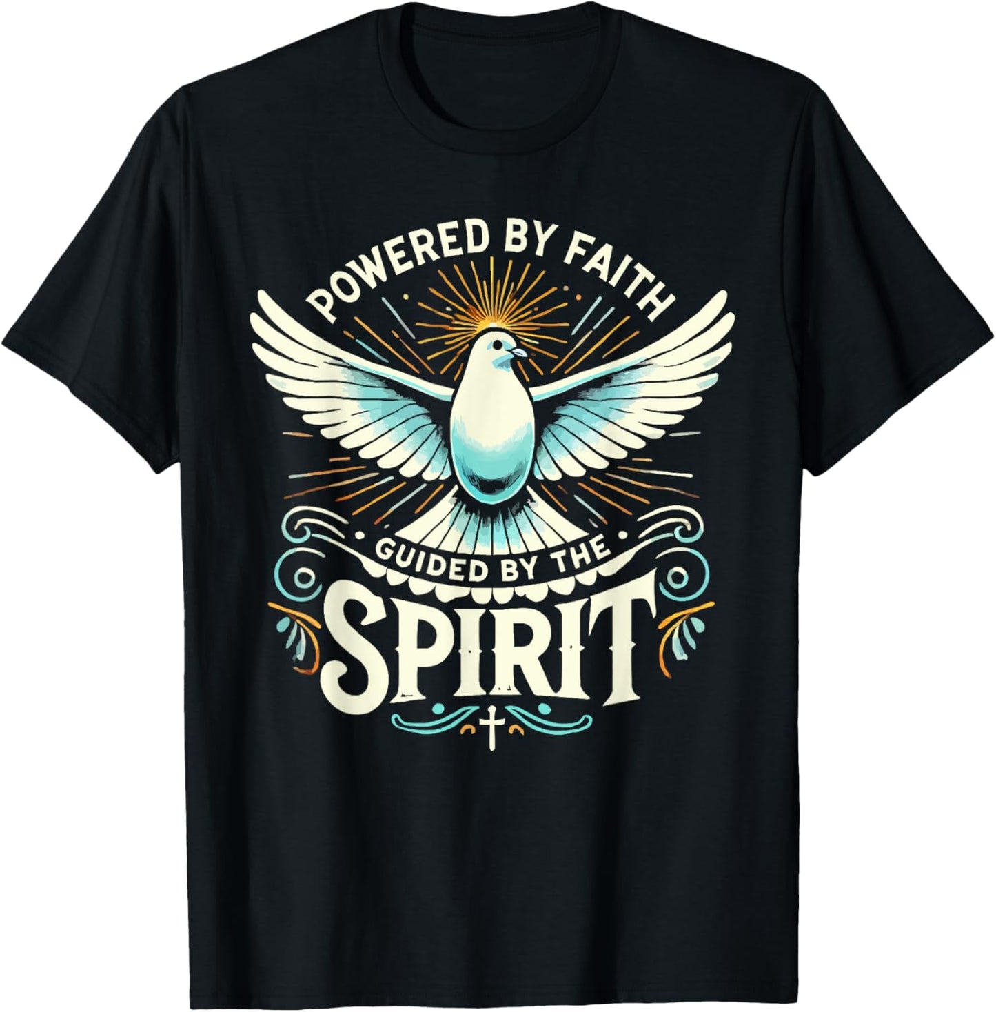 Holy Spirit I Love Jesus Christ Catholic Christian Faith T-Shirt - T-Shirt | Black