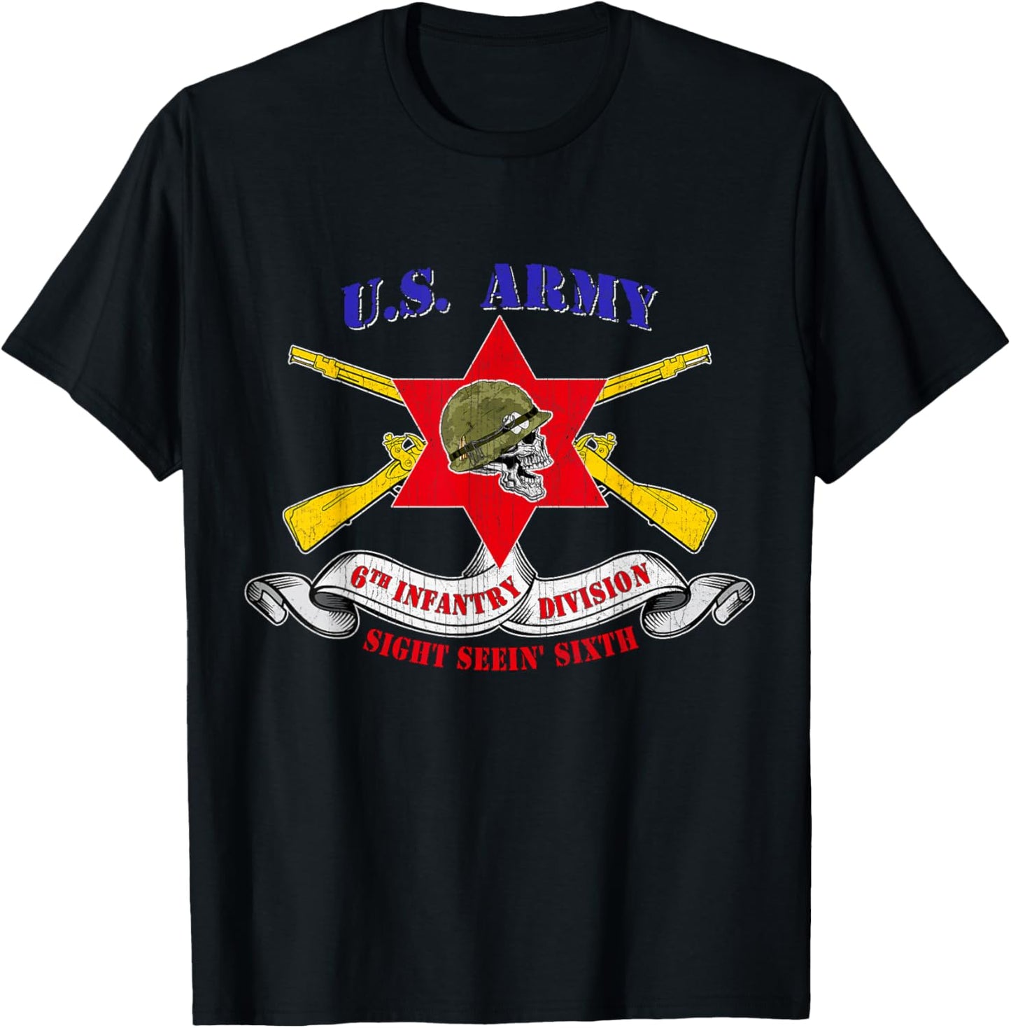 6th Infantry Division 6th ID Veteran Gifts Sixth Division T-Shirt - T-Shirt | Black