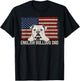 Best Dog Dad Ever American Flag - English Bulldog Dad T-Shirt - T-Shirt | Black