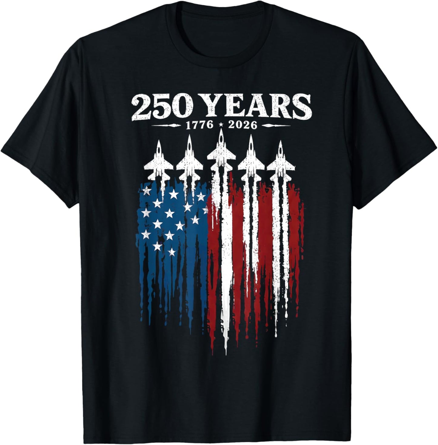 250th Anniversary USA 4th July Patriotic 250 Years American T-Shirt - T-Shirt | Black