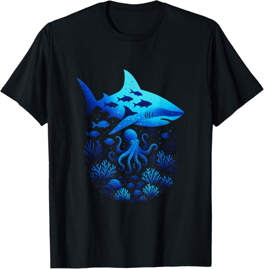 Shark - Marine Biology Lovers T-Shirt - T-Shirt | Black