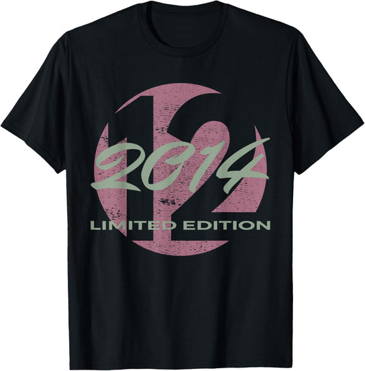 12th Birthday Girl Boy 12 Years 2014 Funny Gift T-Shirt - T-Shirt | Black