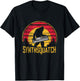 Retro Synthsquatch Music Synthesizer Lover Sunset Vintage T-Shirt - T-Shirt | Black