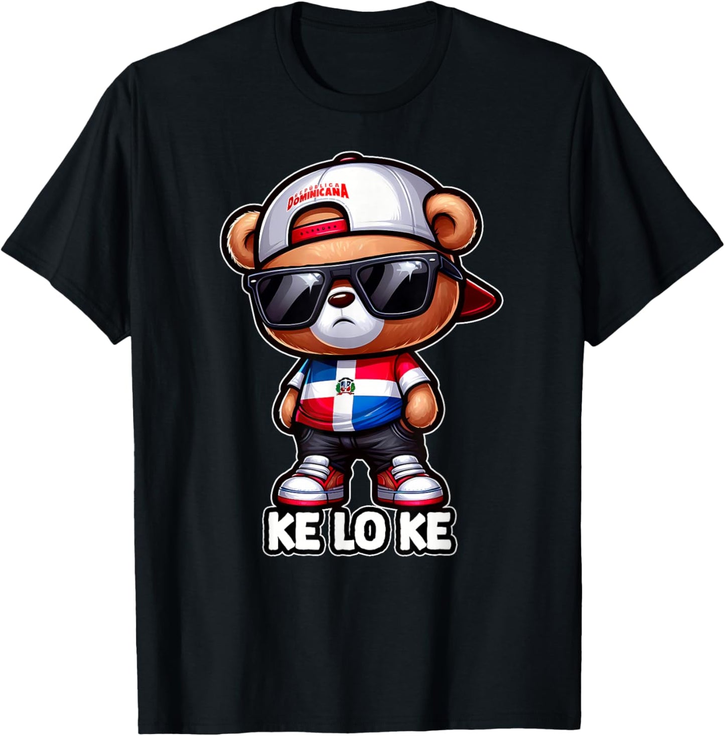 DIMELO KE LO KE Dominican Republic Flag Republica Dominicana T-Shirt - T-Shirt | Black