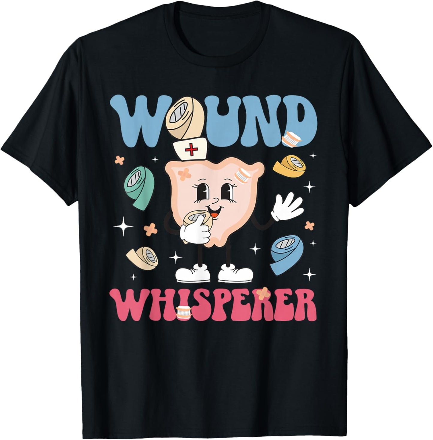 Wound Whisperer Wound Care Nurse Wound Nurse T-Shirt - T-Shirt | Black