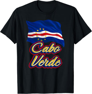 Cabo Verde Flagge Afrikanische Männer Frauen Kinder Kap Verde T-Shirt - T-Shirt | Black