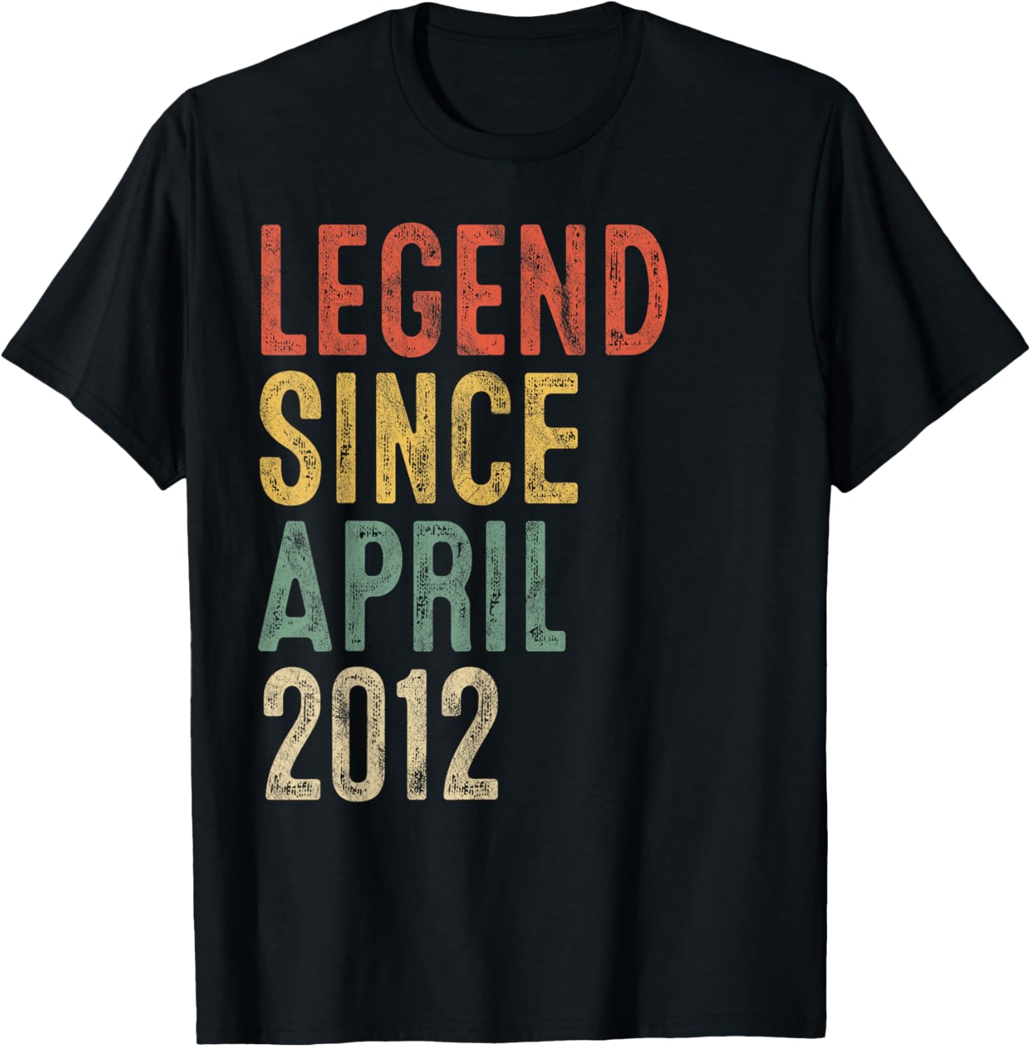 Legend April 2012 14th Birthday Boy Girl 14 Year Old T-Shirt - T-Shirt | Black