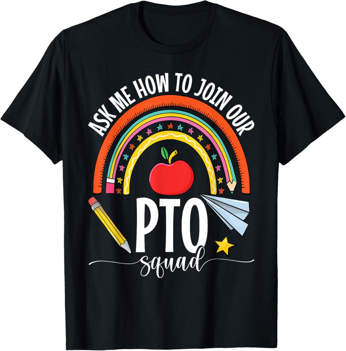 PTO Crew Parent Teacher Organization Parent School Volunteer Men Women Kids T-Shirt - T-Shirt | Black
