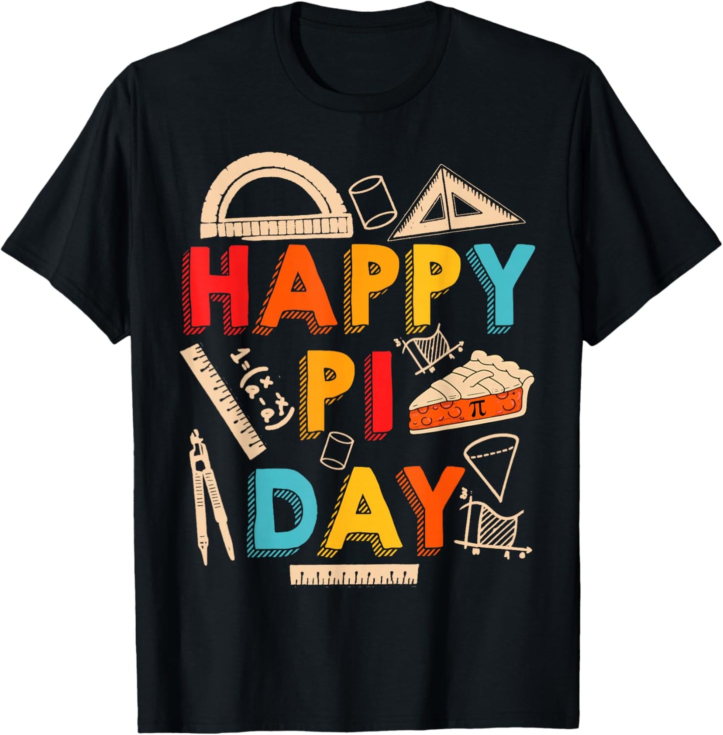 Happy Pi Day, Math Teacher, Math Lover T-Shirt - T-Shirt | Black