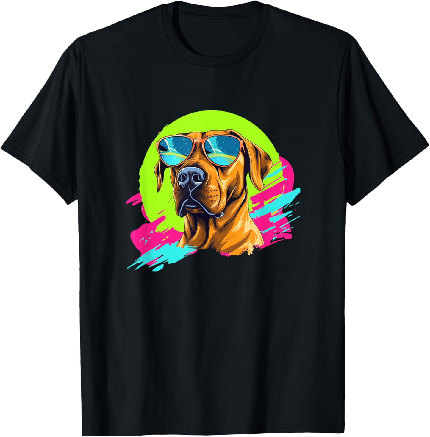 Funny Retro Vintage 80s Rhodesian Ridgeback Ridgie Lover T-Shirt - T-Shirt | Black