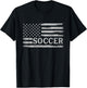 Soccer Vintage Grey Flag Coach Boy Youth T-Shirt - T-Shirt | Black