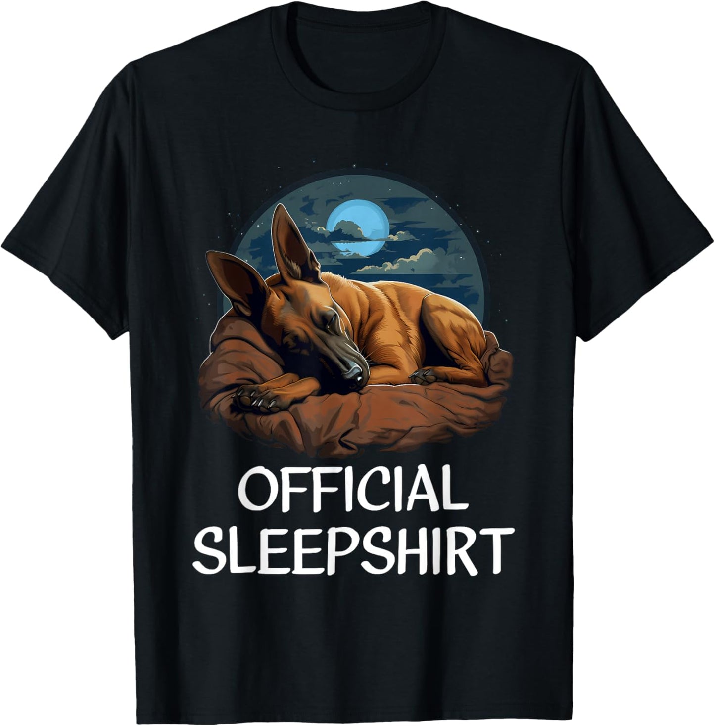 Belgian Malinois Official Sleepshirt - Dog Lover Nightwear T-Shirt - T-Shirt | Black